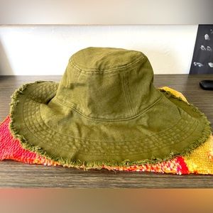 anthropologie canvas bucket hat